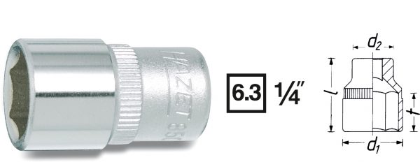 Hylsa 1/4" 5.5 mm