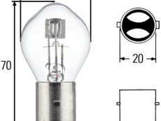 Glödlampa S2 24V 45/40W BA20d