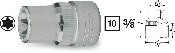 Hylsa 3/8" Torx E12