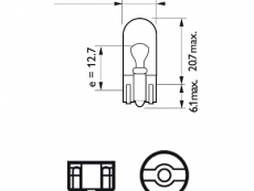 Glödlampa 24V 5W W2