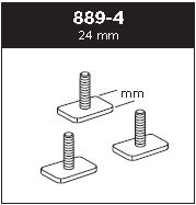 Adaptersats T-spår 30x24 mm