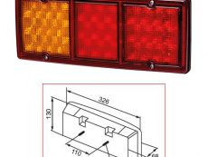 Bak-/broms-/blinklykta LED 9-36V 326 x 130 mm