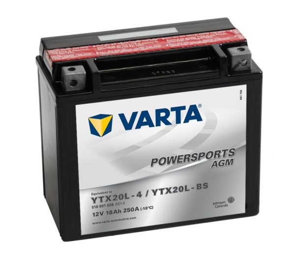 Batteri 18Ah MC YTX20L-BS AGM