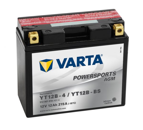 Batteri YT 12B-BS - 12Ah