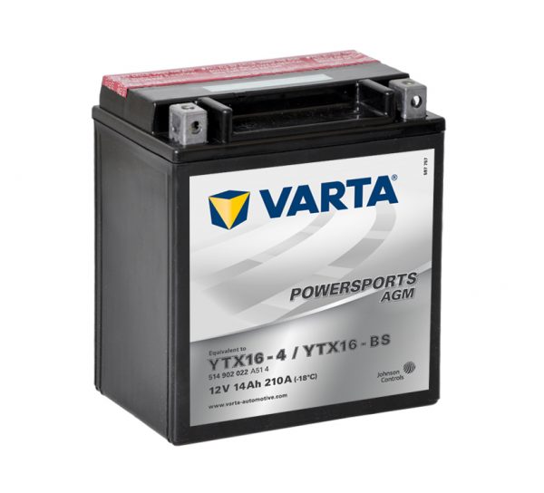 Batteri YTX-16BS - 14Ah