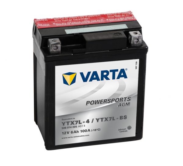 Batteri YTX7L-BS - 6Ah