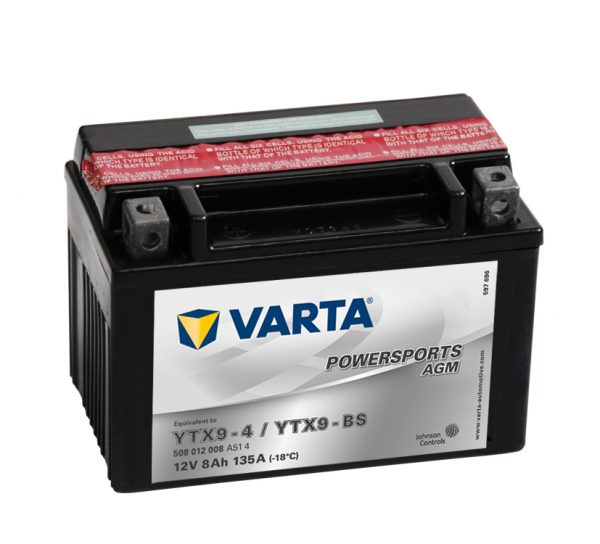 Batteri YTX9-BS - 8Ah