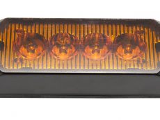 Blixtljus Orange LED med orange lins 100x31x21