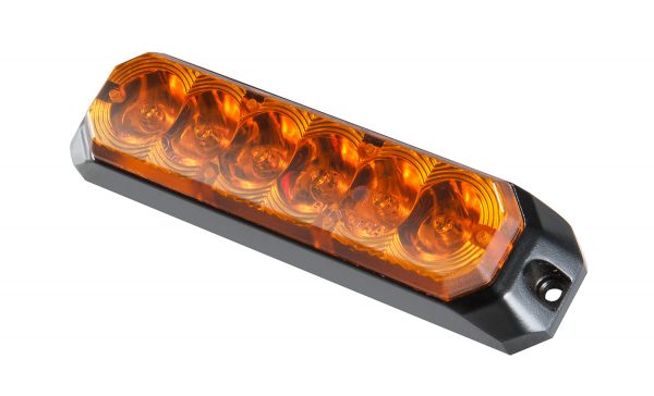 Blixtljus Orange LED med orange lins 128x31x21