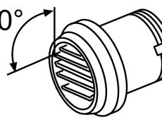 Luftutsläpp 90° Ø80mm