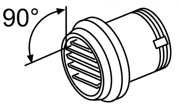 Luftutsläpp 90° Ø80mm