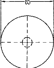 Reflex vit 85mm Ø med skruv M5