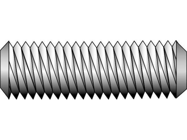 Stoppskruv insex plan ände OBH 45H MP6SS DIN 913 ISO 4026 A2 rostfri 8x14mm