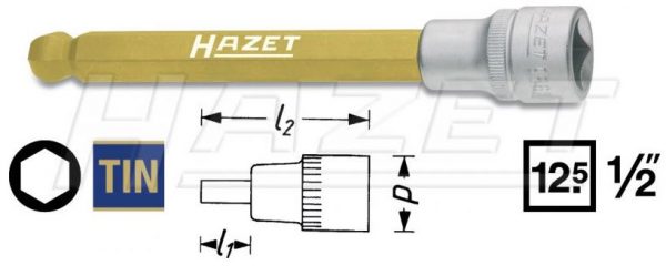 Hylsa 1/2" Insex 6 mm