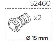 Adaptersats 15 mm axel